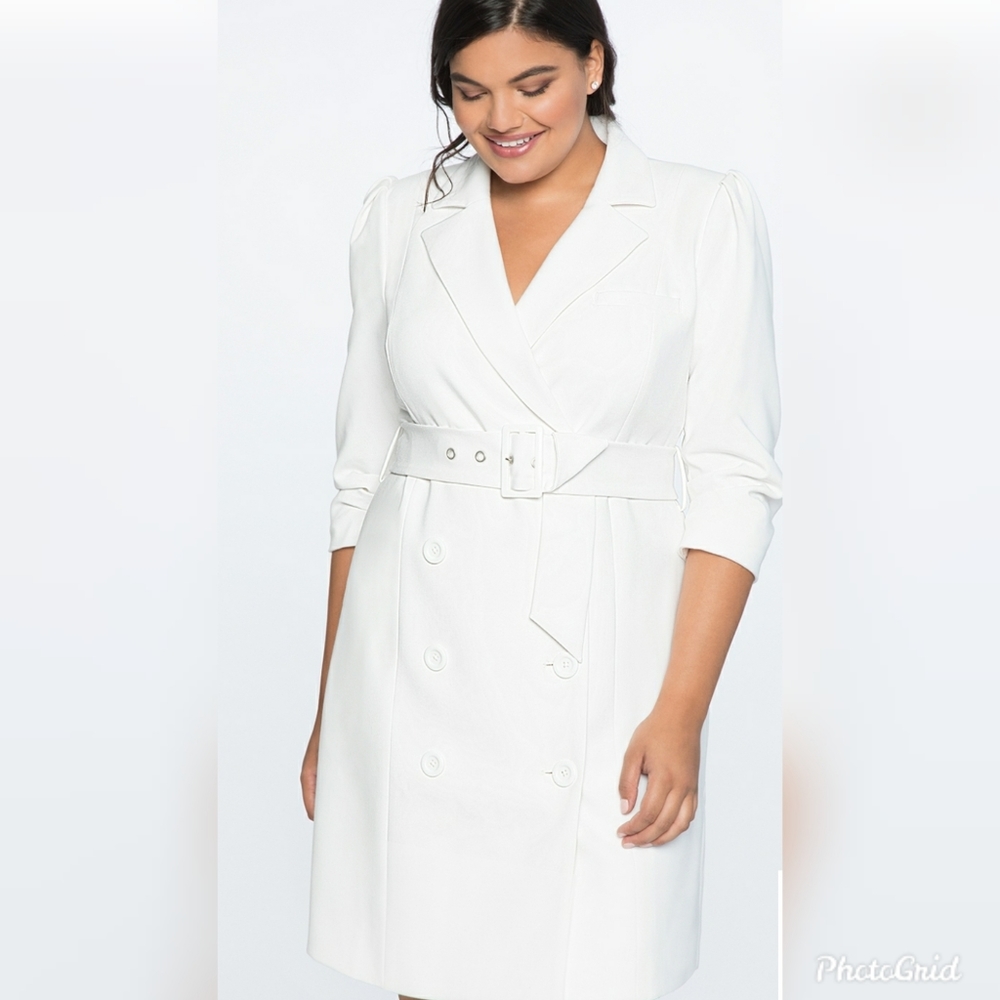 Eloquii Puff Sleeve Blazer Dress